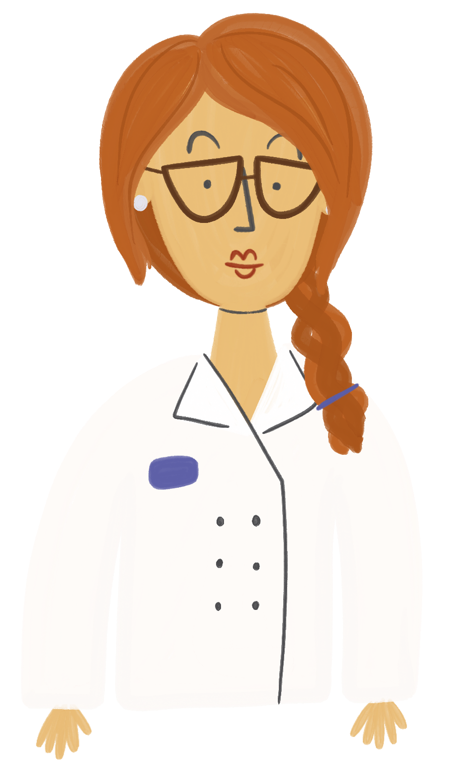 illustration of a woman in a lab coat