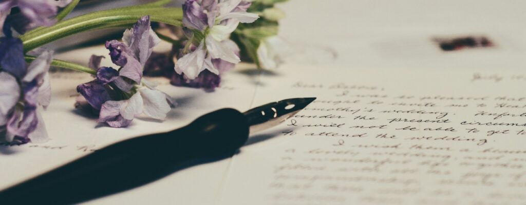 Decorative photo of letter.
